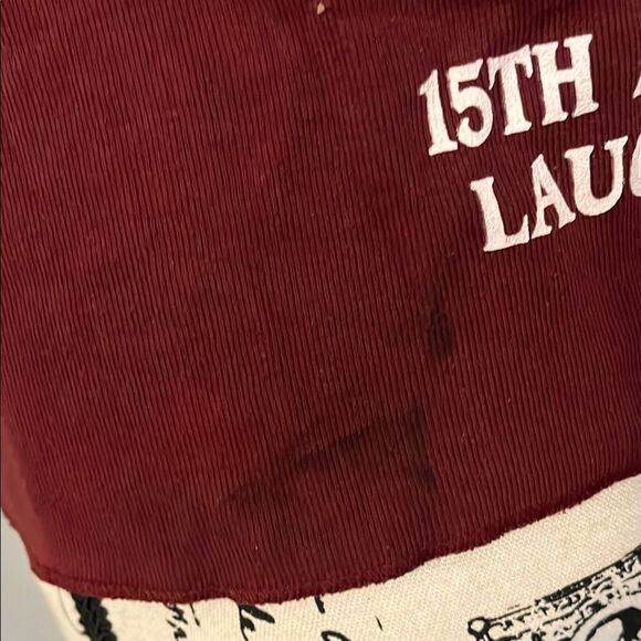 Vintage Laughlin Motorcycle Rally 15th Annual Run 1997 Burgundy Tank Top Eagle - Picture 6 of 12